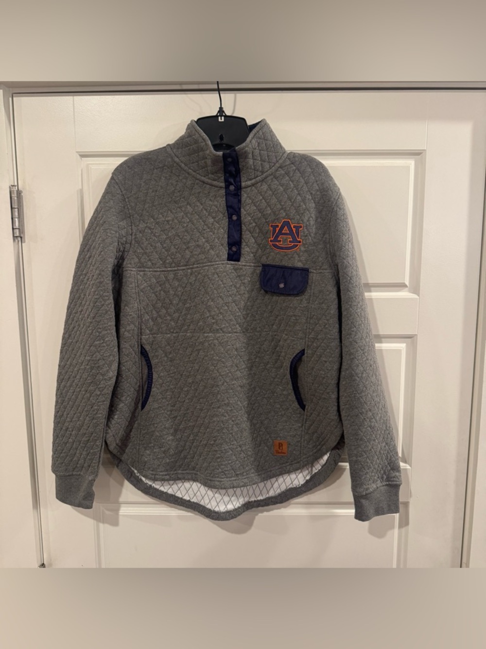Pressbox‎ Women’s Auburn Tigers 1/4 Zip Gray Pullover Size Medium